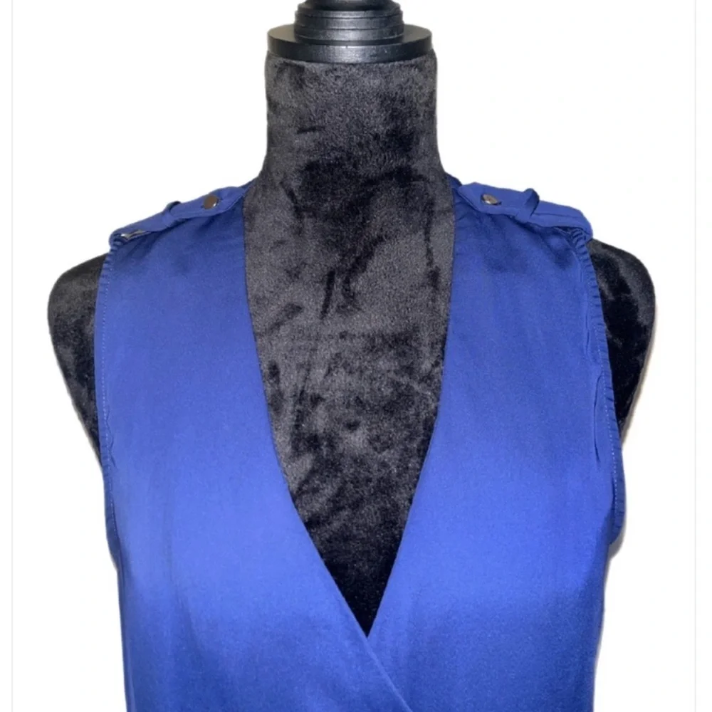 Revolve L'Academie Royal Blue Satin Dress- Small